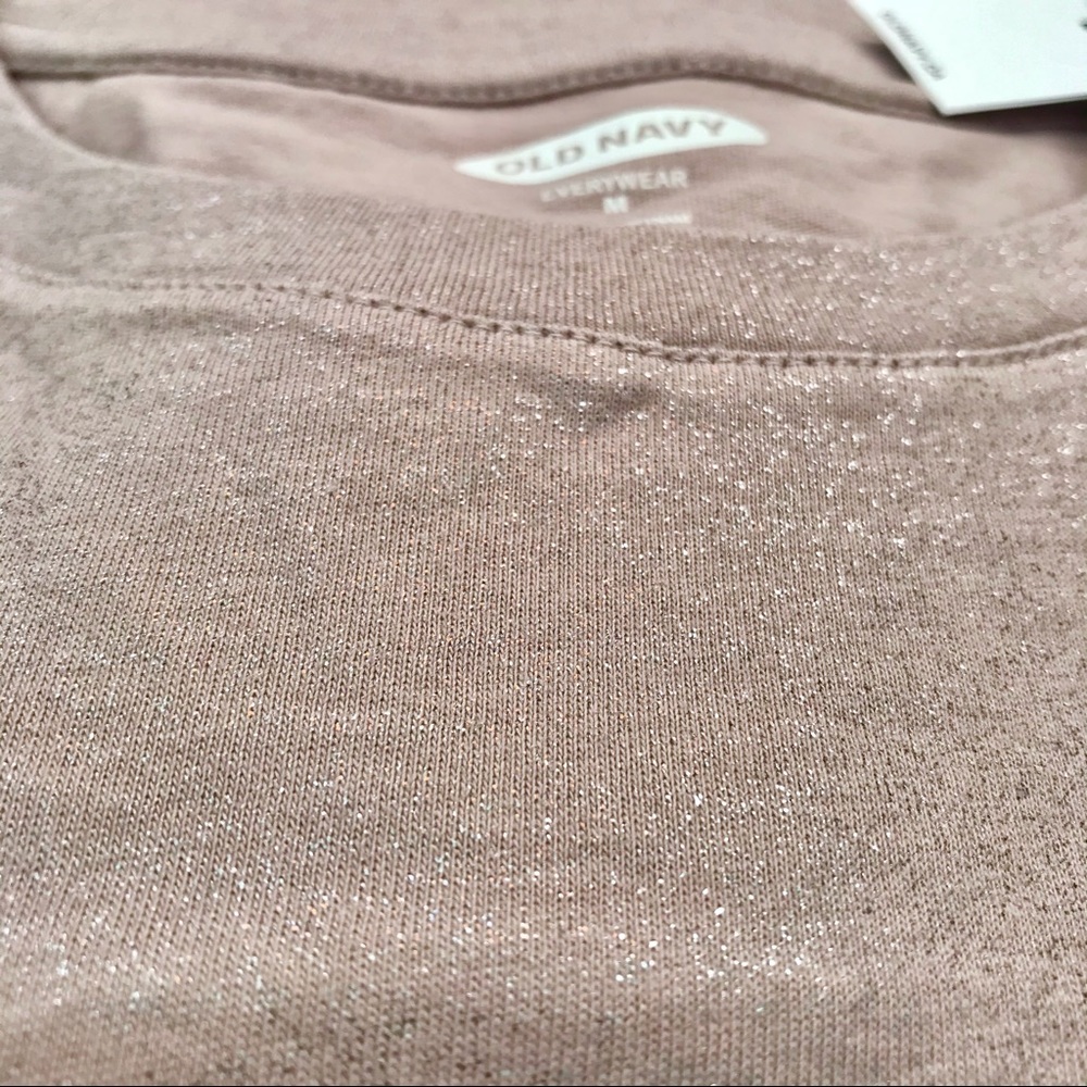 NWT Old Navy Pink Shimmer Cotton T-Shirt - Picture 6 of 7